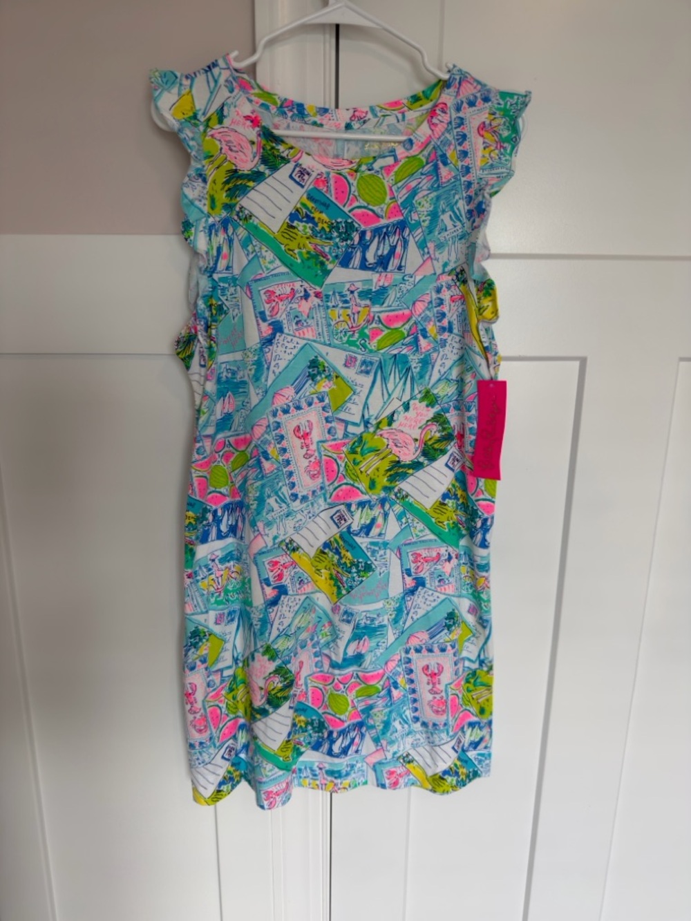 Lilly Pulitzer - Multicolor Wish you Were Here Laina Print Dress - Size M NWT